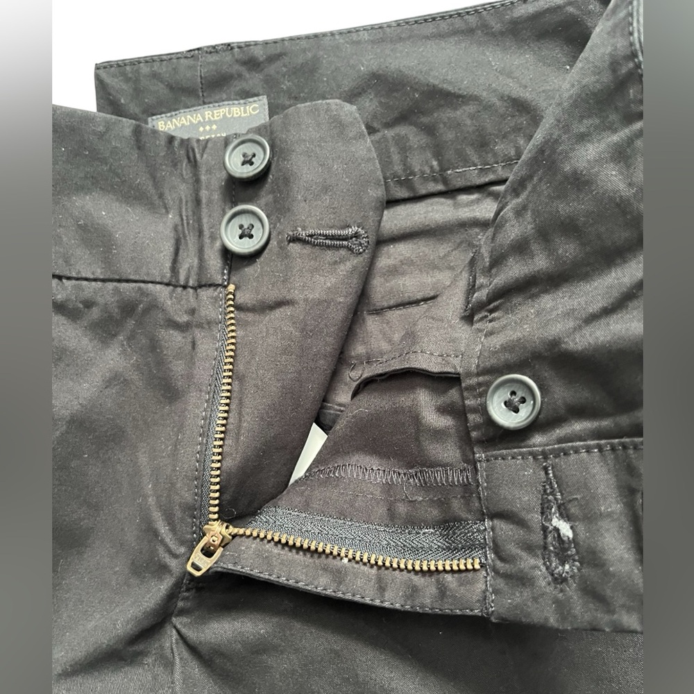 BANANA REPUBLIC Harrison Fit Cropped Stretch Black Pants Size 4 NWT - Picture 5 of 11